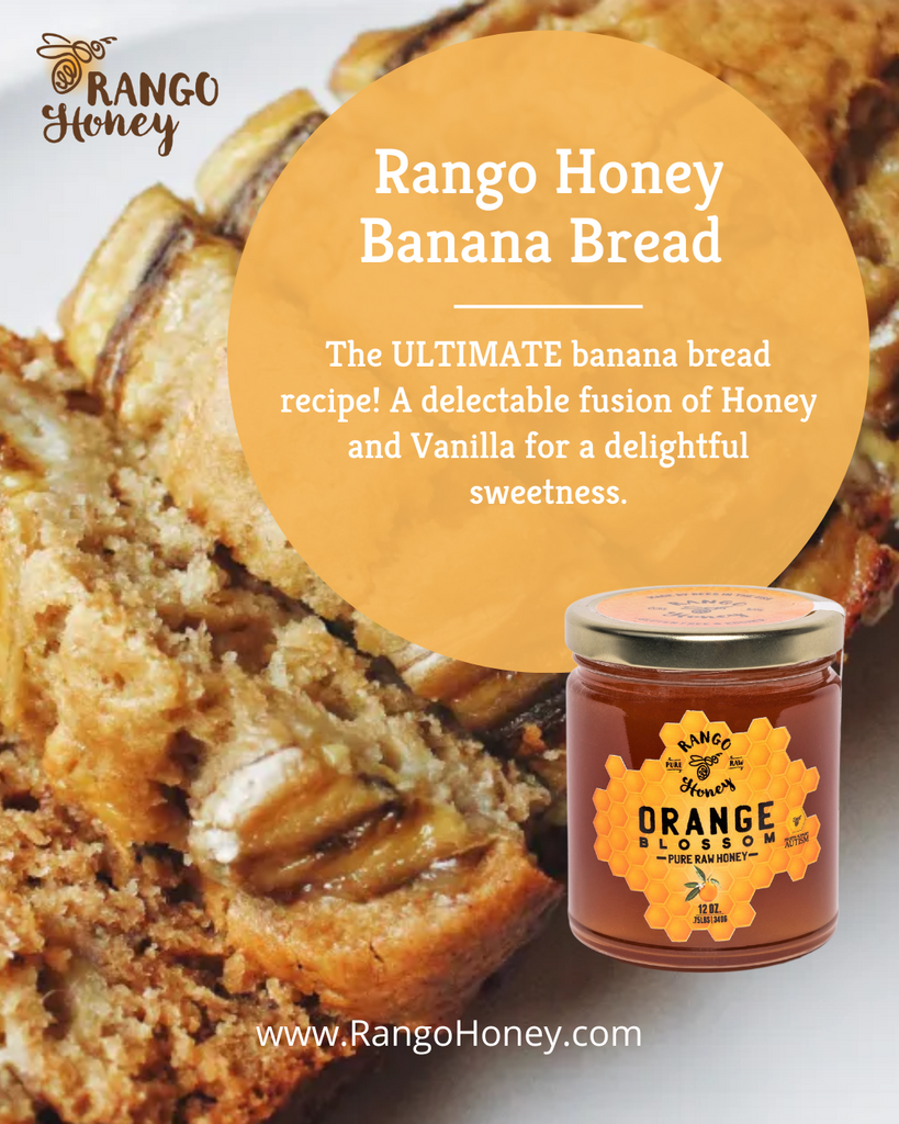 pure raw honey with banana bread recipe