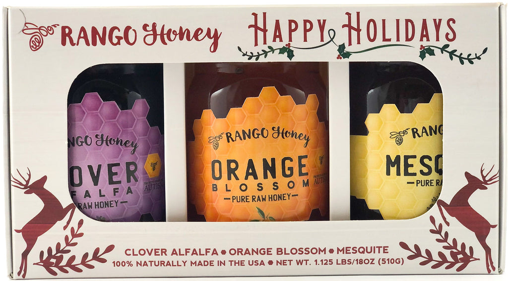 White 3 honey variety holiday gift box